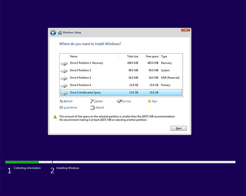 Разделяне на hard disk за инсталиране на Windows 10