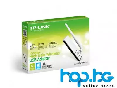 Безжичен адаптер TP-Link TL-WN722N-150MBps