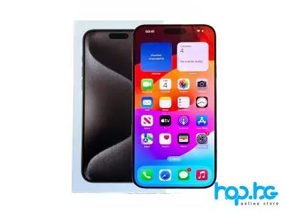 Смартфон Apple iPhone 15 Pro Max 256GB  като нов Natural Titanium