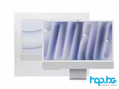 Компютър Apple iMac 23.5’’ A2438 (2021) Silver, Apple M1, 16GB, 500GB SSD, Retina 4480x2520, Оригинална опаковка