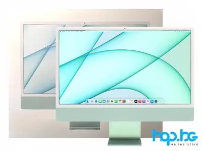 Компютър Apple iMac 23.5’’ A2438 (2021) Green, Apple M1, 16GB, 512B SSD, Retina 4480x2520, Оригинална опаковка