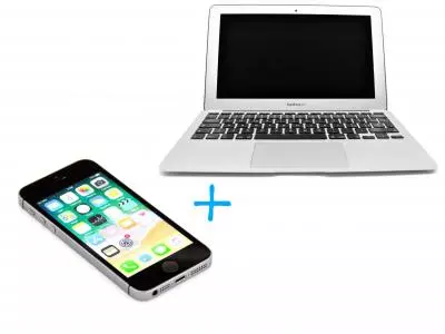 Laptop Apple MacBook Air A1465 + Smartphone iPhone SE
