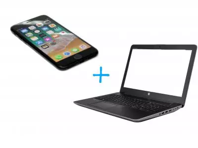 Mobile workstation HP ZBook 15 G3 + Smartphone iPhone 7