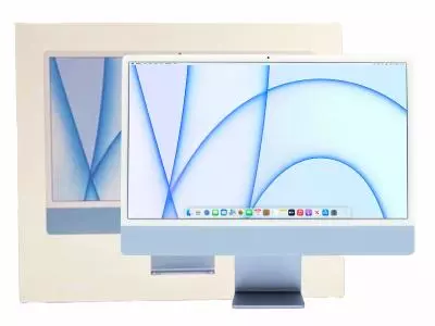 Computer Apple iMac 23.5’’ A2438 (2021) Blue, Apple M1, 16GB, 512B SSD, Retina 4480x2520, Original Box